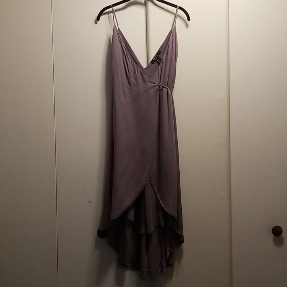 Hi-lo Spaghetti Strap Wrap Dress